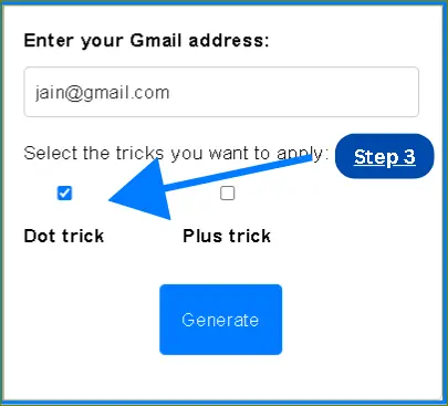 Gmail dot Trick